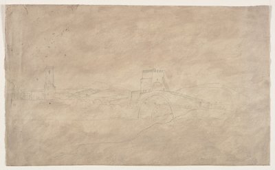 Fortified Bridge over River by Thomas Cole